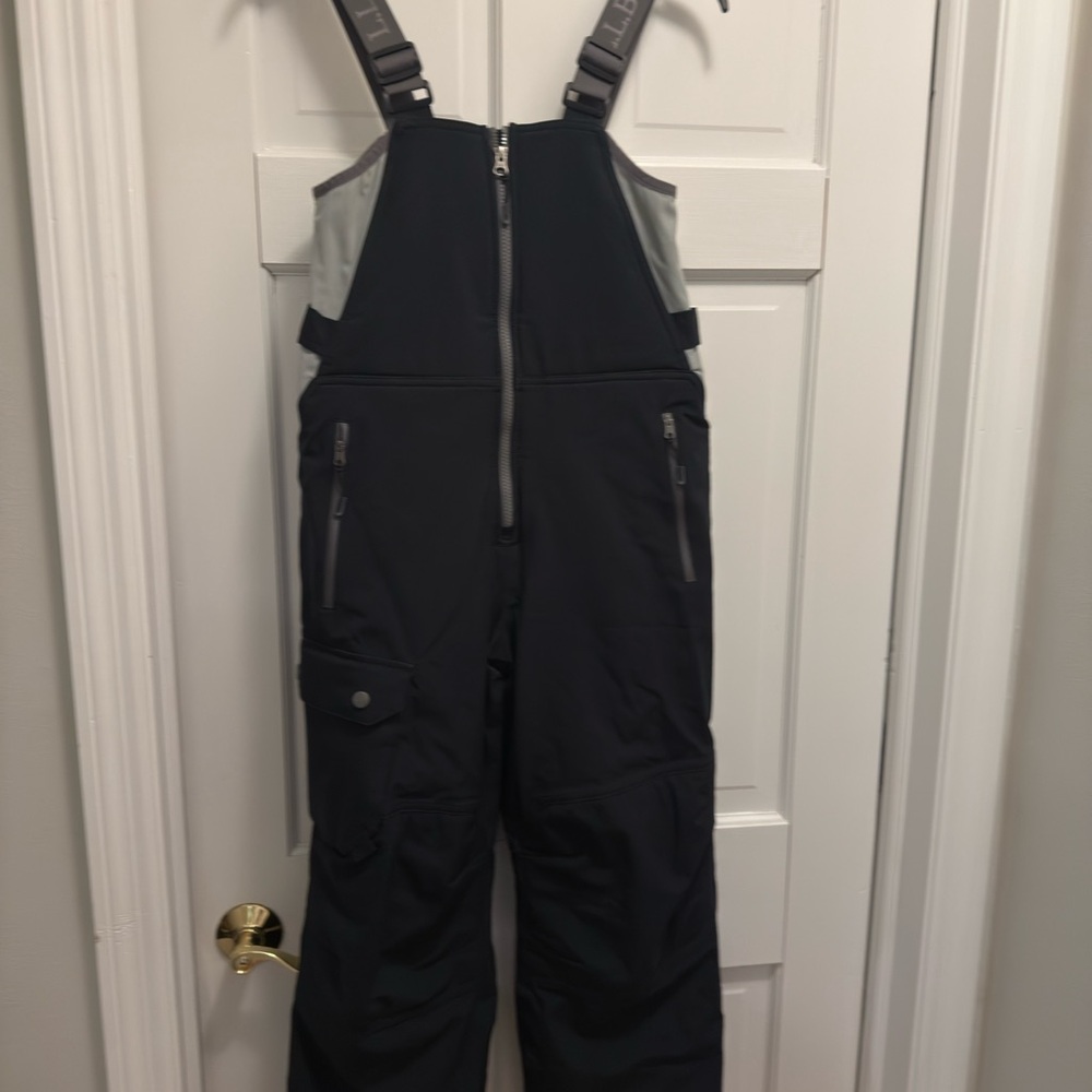 L.L. Bean Kids Black and Gray Overalls
